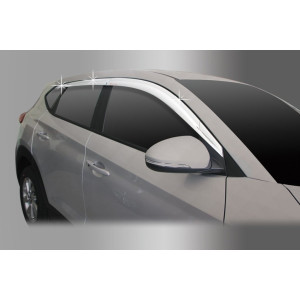 Hyundai Tucson 2015- дефлектори вікон хром 8шт - Clover
