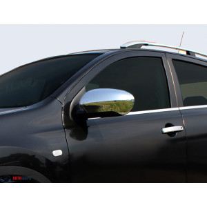 Nissan Qashqai 2010-2013 Накладки на зеркала (пластик) 2шт - Carmos