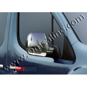 Citroen Berlingo/Peugeot Partner 1996-2008 Накладки на зеркала (пластик) 2шт - Carmos