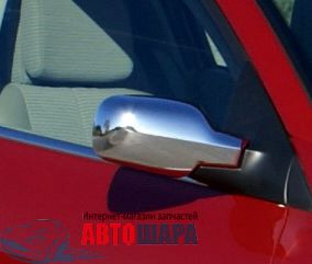 Renault Scenic/Megane II 2003-2009 Накладки на зеркала (пластик) 2шт - Carmos