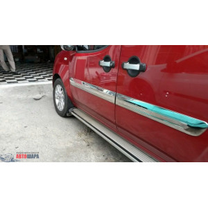 Fiat Doblo 2005-/2010- Молдинги дверей широкий 4шт - Carmos