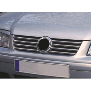 Накладки на ґрати Volkswagen Bora 1998-2004 років. (8 шт, нерж)