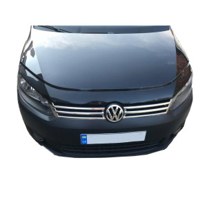 Накладки на решетку Volkswagen Caddy 2010-2015 гг. (2 шт, нерж) Carmos - Турецкая сталь