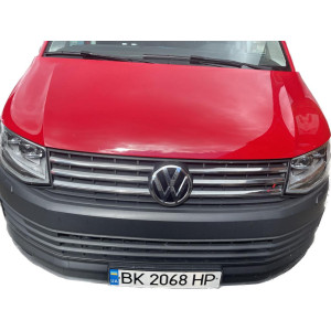 Накладки на решетку Хром 2015-2019 Volkswagen T6 2015↗, 2019↗ гг. (4 шт, нерж) Carmos - Турецкая сталь