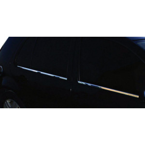 Наружняя окантовка стекол Volkswagen Golf 4 (4 шт, нерж) Carmos - Турецкая сталь