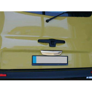 Хром планка над номером Renault Trafic 2001-2015 гг. (нижняя, нерж) С надписью, Carmos - Турецкая сталь