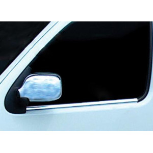 Наружняя окантовка стекол Renault Kangoo 1998-2008 гг. (2 шт, нерж.) Carmos - Турецкая сталь