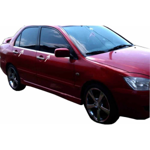 Зовнішнє окантування скла Mitsubishi Lancer 9 2004-2008 гг. (4 шт, нерж) Carmos - Турецька сталь