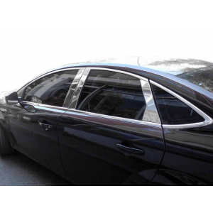 Молдинг дверных стоек Ford Mondeo 2008-2014 гг. (нерж)