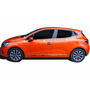 Нижняя окантовка окон Renault Clio V 2019↗︎гг. (8 шт, нерж)