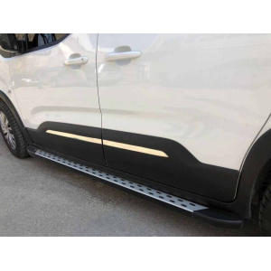 Накладки на молдинг дверей Peugeot Partner/Rifter 2019↗ мм. (нерж.) OmsaLine - Італійська нержавіюча сталь