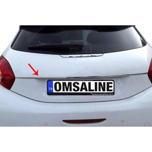 Хром планка над номером OmsaLine Peugeot 208 2012-2019 років. (нерж)