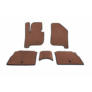 Полиуретановые коврики EV Kia Soul II 2013-2018 гг. (EVA, Коричневый)