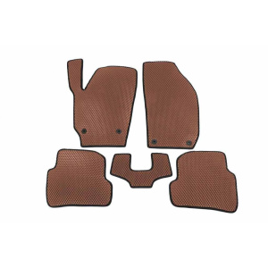 Килимки EVA Skoda Fabia 2007-2014рр. (Коричневий)