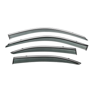 Ветровики с хромированным молдингом Niken Luxury Hyundai Elantra (XD) 2000-2011 гг. (4 шт) — Hyundai Elantra 2000-2006