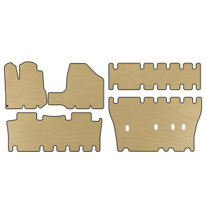 Коврики EVA Toyota Sienna 2003-2009 гг. (3 ряда, Бежевые) — Тойота Sienna 2 2003-2010