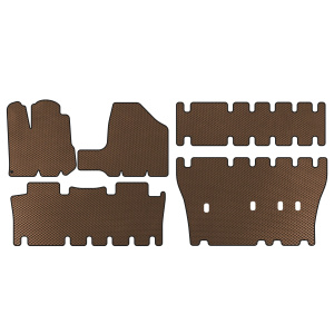 Коврики EVA Toyota Sienna 2003-2009 гг. (3 ряда, Коричневые) — Тойота Sienna 2 2003-2010