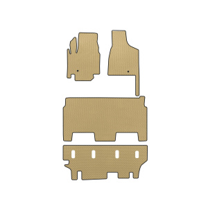 Коврики EVA Dodge Grand Caravan V 2008-2020 гг. (2008-2020, 3 ряда, 8-местный/Комплектация SXT, Бежевые) — Dodge Caravan с 2000