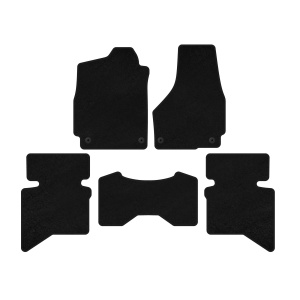 Текстильные коврики Deluxe Dodge RAM (DS/DJ/D2) 2009–2024 гг. (2009+, 5-местный/Двойная кабина, черный)