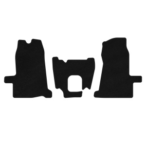 Текстильные коврики Deluxe Ford Transit 2000–2014 гг. (2000-2006, 1+1, МКПП, Черный) — Ford Transit 2000-2006