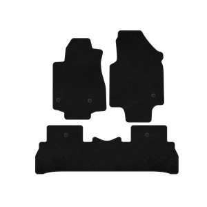 Текстильные коврики Deluxe Honda Pilot 2008-2015 гг. (2008-2012, 7-местный, черный) — Honda Pilot 2008-2016