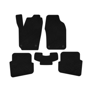 Текстильные коврики Deluxe Volkswagen Polo 2001-2009 гг. (HB, 3/5-дверный, черный) — VolksWagen Polo 4 2001-2005