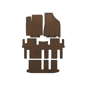 Коврики EVA Nissan Pathfinder R52 2012-2021 гг. (3 ряда, Коричневые) — Nissan Pathfinder с 2014