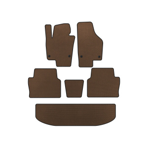 Коврики EVA Seat Alhambra 2010- гг. (3 ряда, Коричневые)