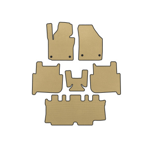 Коврики EVA Volkswagen Touran 2003-2010 гг. (3 ряда, 2006-2010, 7-местный, Бежевые) — VolksWagen Touran 2003-2015