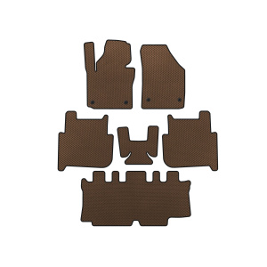 Коврики EVA Volkswagen Touran 2003-2010 гг. (3 ряда, 2006-2010, 7-местный, Коричневый) — VolksWagen Touran 2003-2015