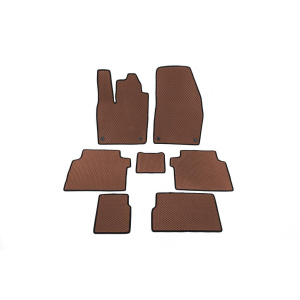 Коврики EVA Volkswagen ID.6 2021- гг. (Коричневые) 2 Ряда — VolksWagen ID 6