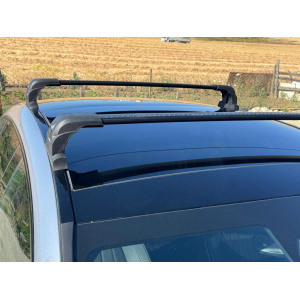 Багажник Peugeot Partner/Rifter 2019- гг. (поперечины) на штатные места Ecem V3 Peugeot Partner/Rifter 2019- гг. (2 шт) Серый, 145 см — Peugeot Rifter 2019-
