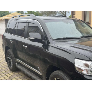 Ветровики с хромированным молдингом Niken Luxury Toyota Land Cruiser 200 2007-2021 гг. (4 шт) — Тойота Land Cruiser 200 с 2007