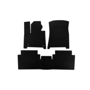 Коврики EVA Hyundai Santa Fe 5 2023- гг. (2 ряда, Черный) — Hyundai Santa-Fe 2024-