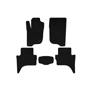Текстильные коврики Premium Mitsubishi L200 2015-2024 гг. (Short base, чёрные) — Mitsubishi L200 с 2015