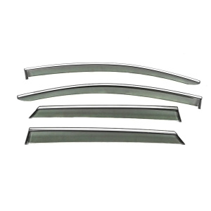 Дефлектори на вікна TOYOTA BZ4X / SUBARU SOLTERRA 2023+ окантовка з 3D нержавіючої сталі - Xukey