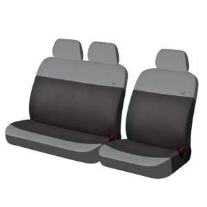 Чехлы Фронт для автомобильных сидений микроавтобусов Hadar Rosen RONDO Van, Светло-Серый/Темно-Серый 10402