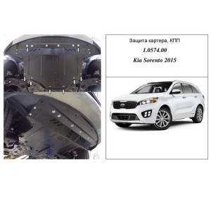 Захист Kia Sorento III 2015-2020 V-2,2 CRDI; 2,4GDI USA двигун, КПП, радіатор - Kolchuga