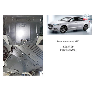 Защита Ford Fusion 2013- V- все двигатель, КПП, радиатор - Kolchuga