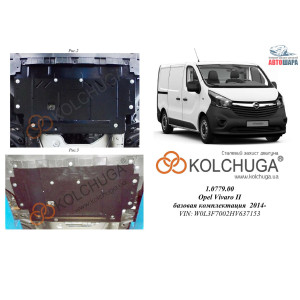 Захист Renault Trafic 2014- V-1,6 CDТI двигун, КПП - Kolchuga