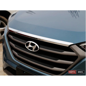 Hyundai Tucson TL 2015 накладка хром на капот - 2015