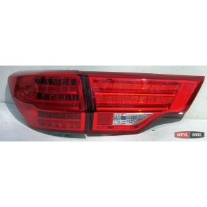 Для Тойота Highlander 2014 оптика задня LED червона / Led taillights red XU50 BMW style - 2014