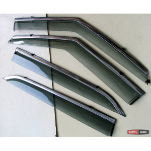 Hyundai Creta / IX25 ветровики дефлектори вікон ASP з молдингом нержавіючої сталі / sunvisors - 2014