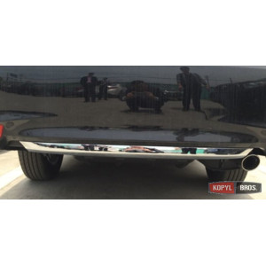 Хром накладка молдинг заднего бампера для Тойота Сamry V55 - 2015