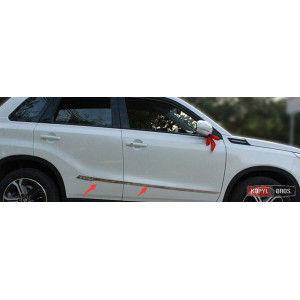 Suzuki Vitara 2015 молдинги дверные хром SS с лого - 2015
