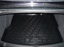 Килимок в багажник Opel Vektra З седан (02-) поліуретан (гумові) - Лада Локер