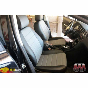 Чехлы на сиденья Peugeot 408 с 2012 - серия AM-L (без декоративной строчки)- эко кожа - Автомания