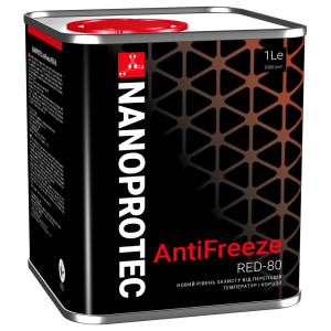 Красный антифриз Nanoprotec Antifreeze Red-80. Купить антифриз красный Нанопротек.