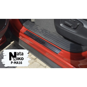 Накладки на пороги Mazda CX-9 II 2017- 4 шт на метал Premium NataNiko