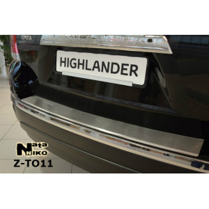 Накладки на бампер з загином для Тойота HIGHLANDER II FL 2008- NataNiko